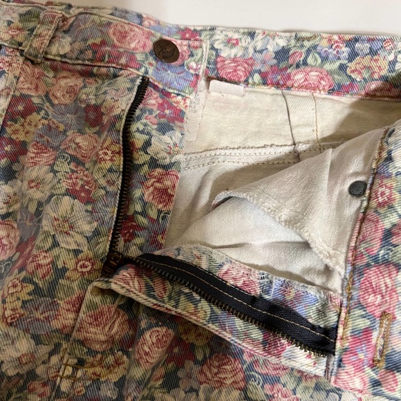 Vintage Floral Denim Midi Pencil Skirt Size 10 - Picture 11 of 12